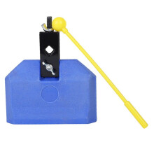 Trommel Kuhglocke, Kunststoff Schlaginstrumente Block Geräuschmacher mit Kunststoff Stab Stick für Schlagzeug Kuhglocke Trommel Blau