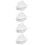 4Pcs White Floating Wood Cloud Shelves Wall Mounted Storage Rack 10