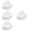 4Pcs White Floating Wood Cloud Shelves Wall Mounted Storage Rack 9