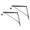 8Pcs Black Iron Floating Shelf Brackets Heavy Duty Load Bearing Design 7