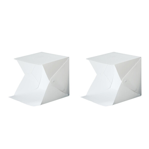 2Sets Compact Eva Photo Light Box Tent White with Soft Even Lighting 2