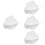 4Pcs White Floating Wood Cloud Shelves Wall Mounted Storage Rack 8