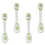8Pcs Childproof Door Locks Green Abs+pe No Tools Needed Kids Protector 1