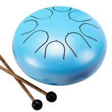 6Inch 8 Tone Hollow Drum Steel Tongue Drum Garden Rain Drum Steel Tongue Drum Outdoor Rain Drum Suitable for Beginners,G