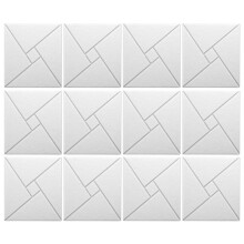 12 Stück Akustikplatten mit Selbstklebefolie, 12 X 12 X 0,4 Zoll Schalldichte Schaumstoffplatten, Schallabsorbierende Fliesen für Wände, Weiß