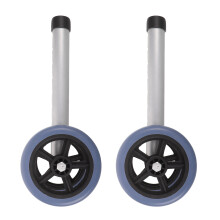 2Pairs Heavy Duty Walker Replacement Wheels Quiet Smooth Steering