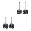 2Pairs Heavy Duty Walker Replacement Wheels Quiet Smooth Steering 5