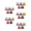 25Pcs Small Japanese Ceramic Dolls Multi Color Table and Shelf Decor 10