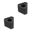 2Pcs Durable Black Mic Logo Flag Station for Office and Broadcast Use 10