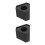 2Pcs Durable Black Mic Logo Flag Station for Office and Broadcast Use 7