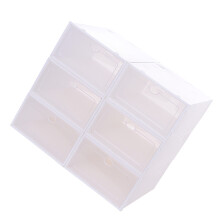12Pcs White Stackable Shoe Organizers Thickened Shoe Storage Boxes
