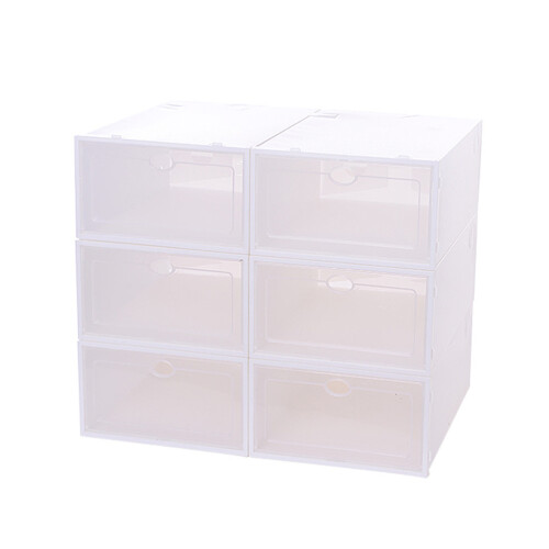12Pcs White Stackable Shoe Organizers Thickened Shoe Storage Boxes 1