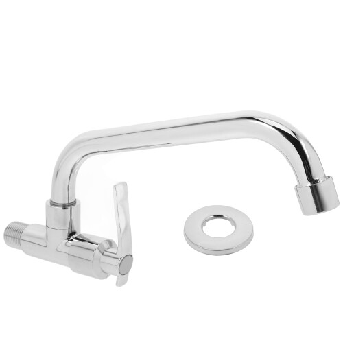 2Sets Silver Wall-Mount Kitchen Faucet Copper Single Cold Water Tap 2