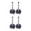 2Pairs Heavy Duty Walker Replacement Wheels Quiet Smooth Steering 9