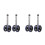 2Pairs Heavy Duty Walker Replacement Wheels Quiet Smooth Steering 7