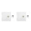 2Pcs Lockable White Metal Wall Socket Protector for Childproof Home 5