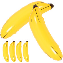 24Pcs PVC Banana Inflatable Toy Yellow Float Party Decoration Prop