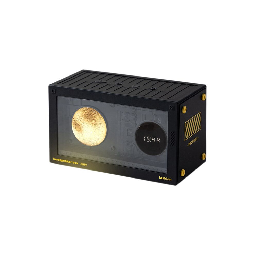 Planet Bedside Alarm Clock Radio With Usb Charger, Speaker, Black 6033932694140