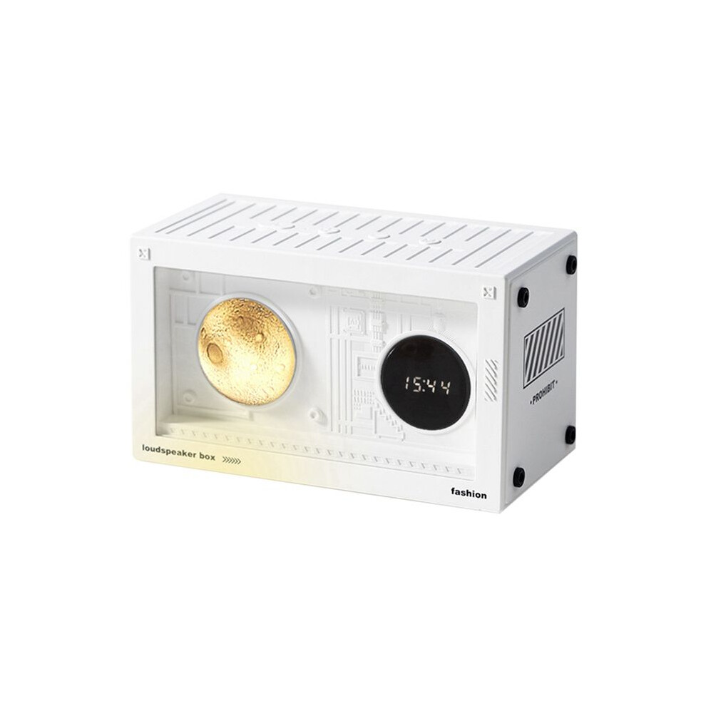 Planet Bedside Alarm Clock Radio With Usb Charger, Speaker, White 4711721923757