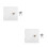 2Pcs Lockable White Metal Wall Socket Protector for Childproof Home 4