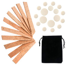 54Pièces Kit Réparation Clarinette Accessoires Cuir Et Liège Coloré