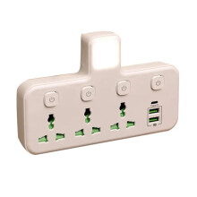 Presa Multipresa Presa A Muro Filtro di Rete Universale Caricatore USB Adattatore per Interruttore Separato con Spina UE Leggera
