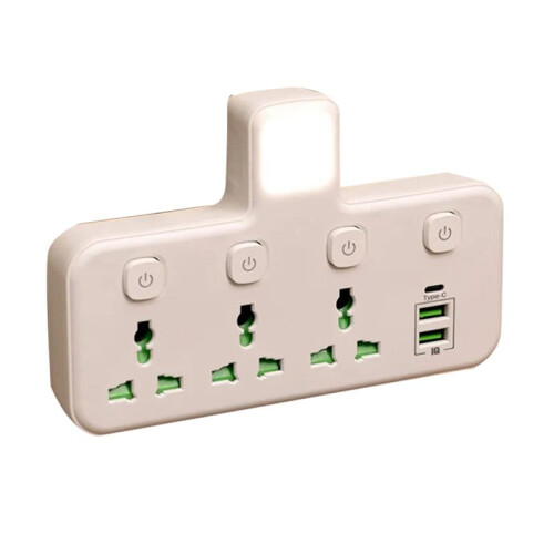 Multi Outlet Power Strip Wall Socket Universal Network Filter USB Charger Separate  Adapter with Light EU Plug