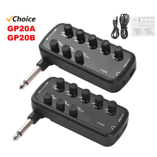 Gitarrförstärkare Gitarreffekter Bärbar Hörlursförstärkare Plug And  för Elgitarr Musikinstrument 1