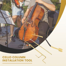 Cello-Gitarrenbauer-Werkzeugsatz, Cello-Stimmstock-Set, Stimmstock-Installationswerkzeug, Cellobau-Reparaturwerkzeuge, Gebogen mit Schwarz