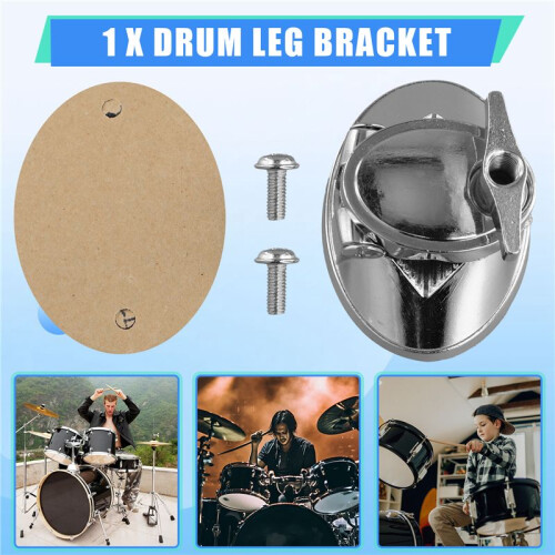 Bass Drum Mount Bracket Chrome Floor Drum Leg Bracket for Percussion Instrument Accessories 1