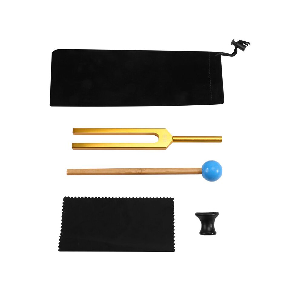 Zandonã Gold 432 Hz Tuning Fork With Hammer, For Healing Sound Healing Therapy And Yoga, Aluminum Alloy Tuning Fork