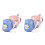 4Sets Ceramic Coffee Mug Set 3D Cat Shape with Lid Spoon for Drinking 3