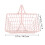 2Pcs Pink Metal Wire Basket Practical Desktop Storage Organizer 7
