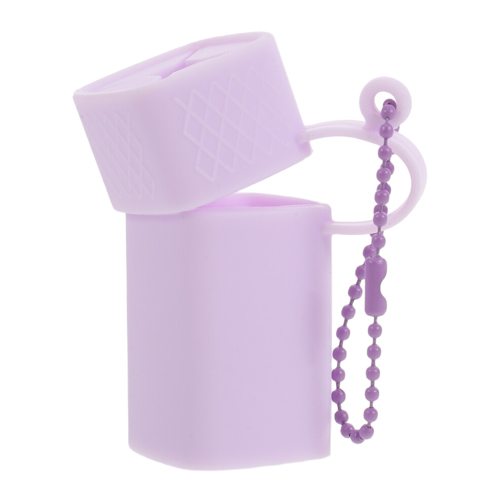Villcase Lavender Portable Silicone Lipstick Storage Case For Purse