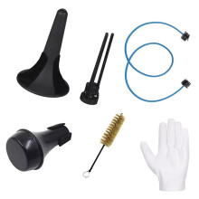 Accesorios para Trompeta de Latón Soporte + Sordina + Cepillo de Cuerda + Cepillo de Pistón + Guantes