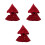 3Pcs Dark Red Doll Cloak Costume with Durable Polyester for Doll DIY 9