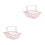2Pcs Pink Metal Wire Basket Practical Desktop Storage Organizer 3
