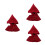3Pcs Dark Red Doll Cloak Costume with Durable Polyester for Doll DIY 10