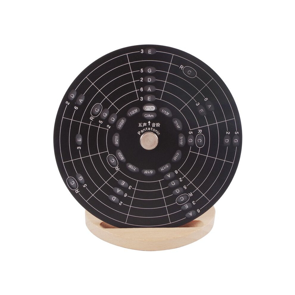 Guitar Chord Wheel Scale Dial Wooden Melody Tool Musical Instruments And Accessories Chord Wheel For Musicians Size S 4711779439644