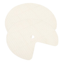 10Pcs PVC Lazy Susan Mat Non Slip Circular Cabinet Liner Beige