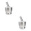 2Pcs Silver Garlic Masher Pestle Bowl for Spice Grinding 8