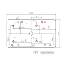 V-Mount Battery Hanging Plate Dtap Output Metal Triangle Copper Plated Terminal V-Port Adapter