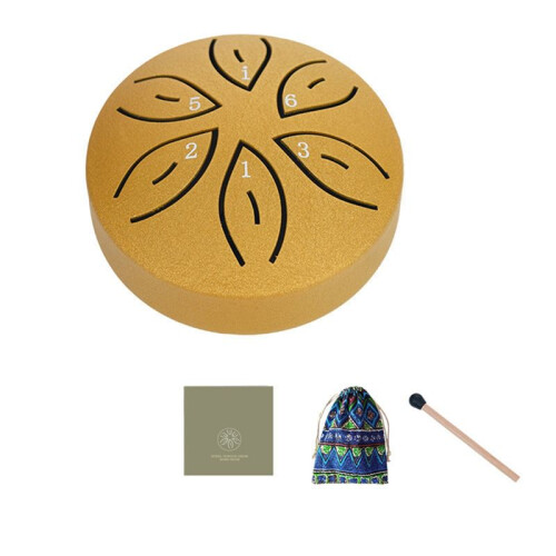 Instrumentos Musicais Infantis Orff Instruments Crafts  Hollow Drum 3 Polegadas 6 Tone Gold