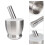 2Pcs Silver Garlic Masher Pestle Bowl for Spice Grinding 10