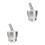 2Pcs Silver Garlic Masher Pestle Bowl for Spice Grinding 3