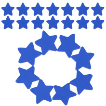 500Pcs Star-Shaped Wood Beads Blue for Patriotic DIY Jewelry and Decor