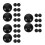 30Pcs Durable Black Rubber Trampoline Accessories Pole Cover Set 3