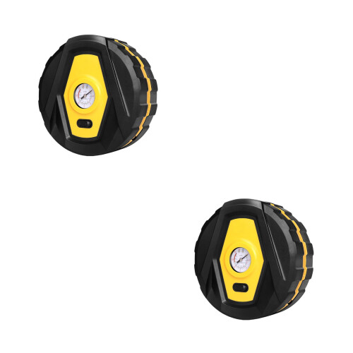 2Pcs Car Tire Inflator 12V Air Compressor Black Compact Electric Pump 2