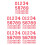 15Sets Red Number Labels Non-Woven Fabric Quick Adhesive for 5