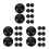 30Pcs Durable Black Rubber Trampoline Accessories Pole Cover Set 5